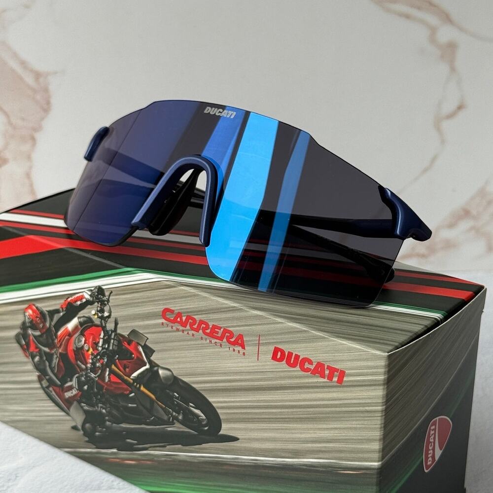 Carrera Ducatti 033/S 0TZQXT Mask Sunglasses in Blue Mirror